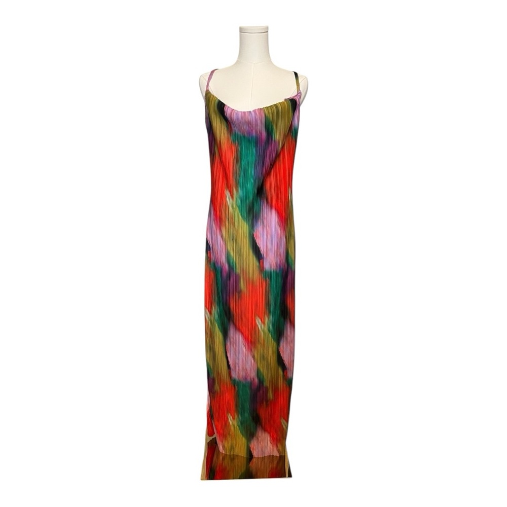 Multicolor Sleeveless Maxi Dress